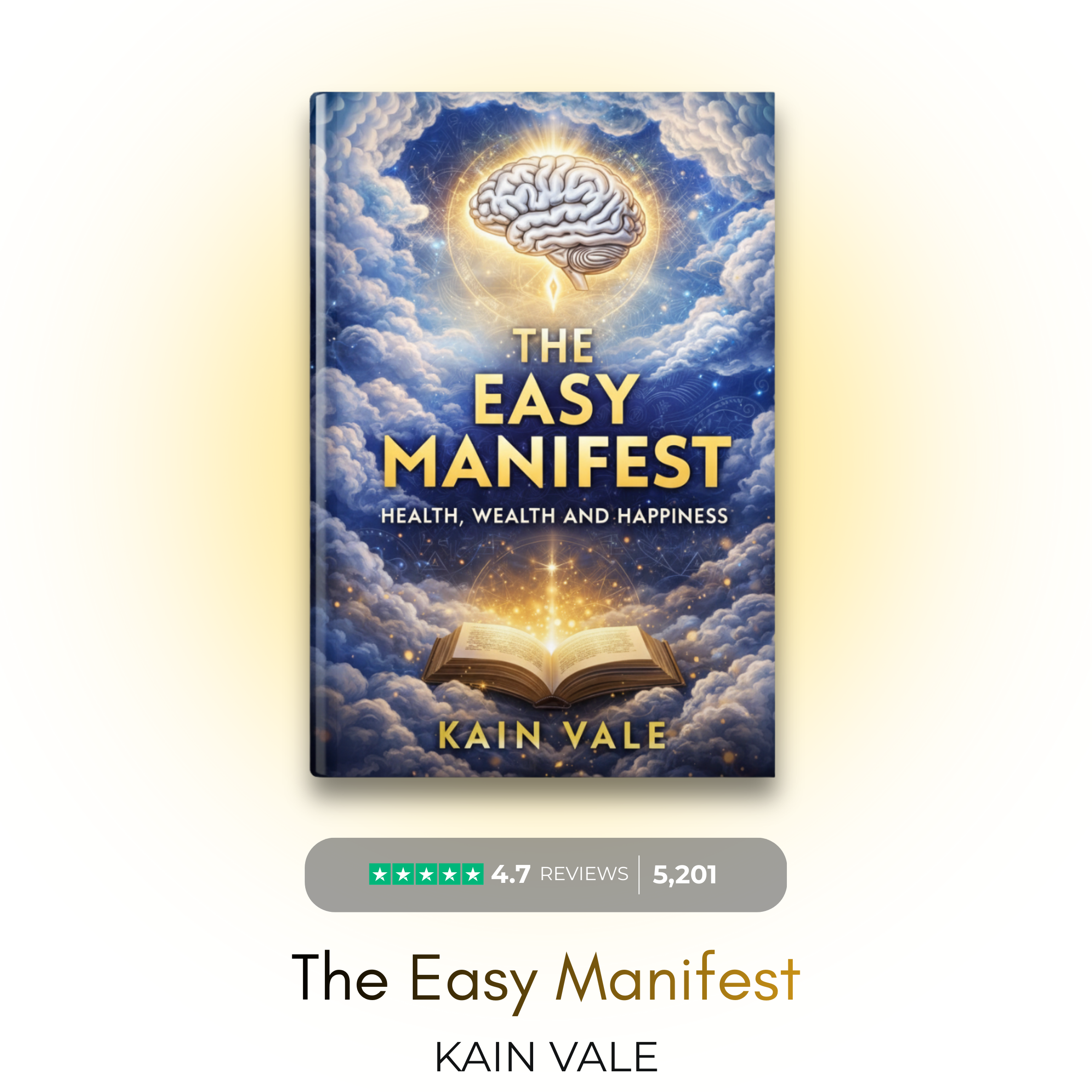 Book titled 'The Easy Manifest' by Kain Vale on a light background
